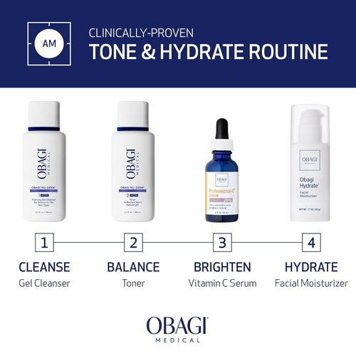 Obagi Medical Hyperpigmentation Travel-Sized Bundle - Brighten Dark Spots, Balance pH & Hydrate Skin