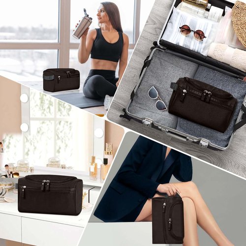 PNEUICALLY Hanging Toiletry Bag for Women and Men Traveling Makeup Large Capacity Cosmetics Portable Dopp Kit Storage Organizer Bag with Hanging Hook for Toiletries Brushes Shaving Tools