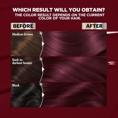 Garnier Nutrisse Ultra Color Hair Dye - Bold, Fade-Resistant Results | Vegan & Cruelty-Free, BR2 Dark Intense Burgundy (2 Count)