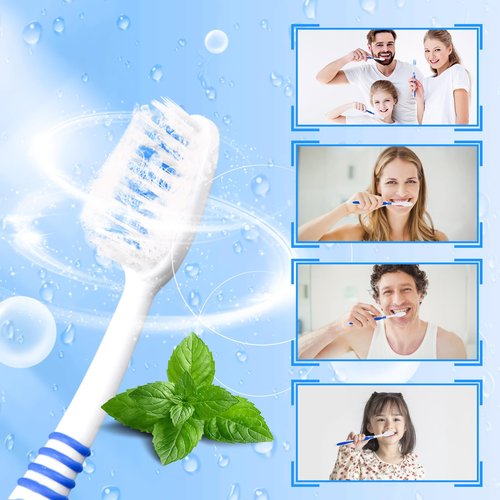 SLequipo 100 Prepasted Disposable Toothbrushes Individually Wrapped Pre Pasted Toothbrushes Soft Bristle Travel Tooth Brush Single Use Wrapped for Hotel, Camping, Travel and Gift for The Homeless