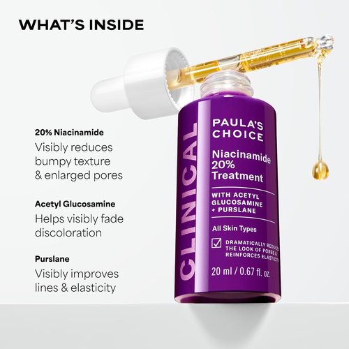 Paula's Choice Clinical 20% Niacinamide Face Serum - Anti-Aging Treatment for Discoloration & Pores | 0.67oz