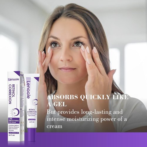 Regine Switzerland Retinol Eye Cream - Anti-Aging Treatment for Dark Circles & Puffiness | With Hyaluronic Acid & Peptides