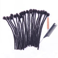 100% Real Human Hair Dreadlock Extensions, ADIASAI 0.8cm Thickness 8 Inch 30 Strands Can Be Dyed and Bleached Full Hand-made Loc Extensions for Men Women Kids 100% Unprocessed Natural Black