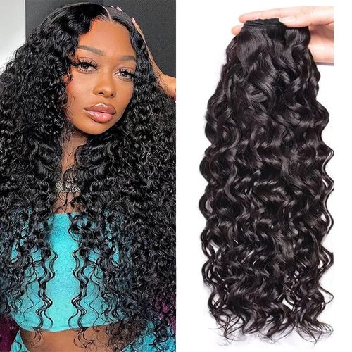 18 Inch Water Wave Bundles 12A Water Wave One Bundles Human Hair 100% Brazilian Unprocessed Remy Single Curly Wet And Wavy Bundles Human Hair Natural Color