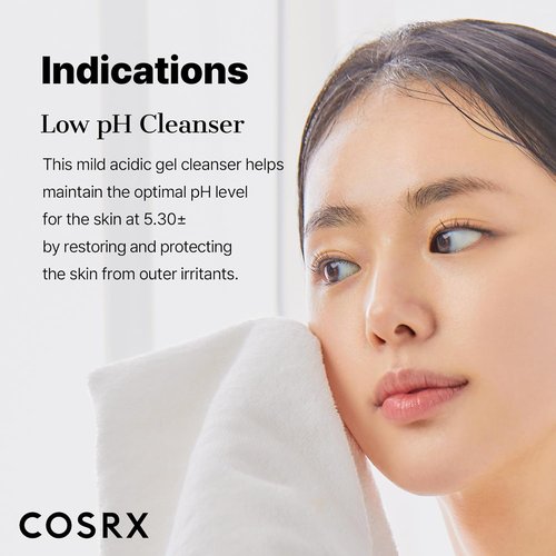 COSRX Low pH Good Morning Gel Face Cleanser - BHA Daily Wash for Sensitive Skin | 5.07 fl oz