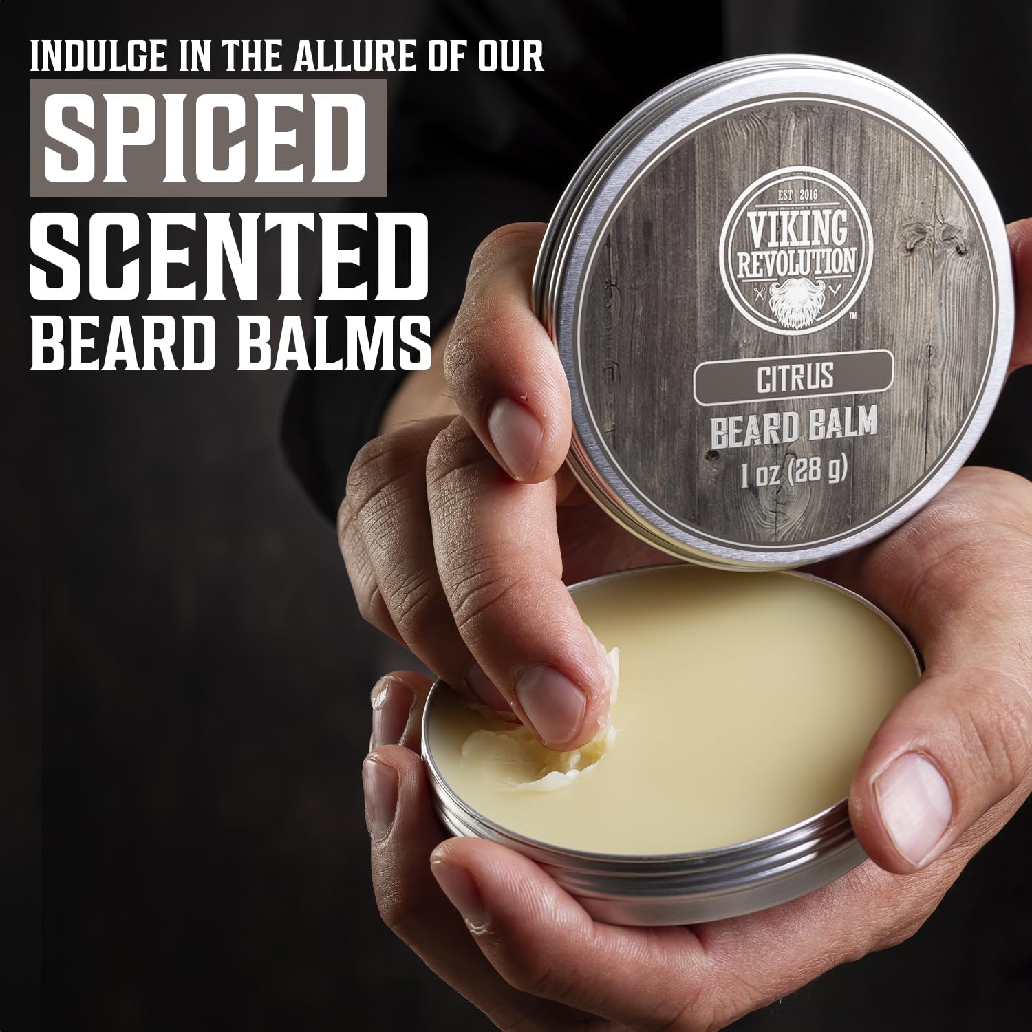 Viking Revolution Beard Balm Variety Pack - 4 Scents for Styling & Softening Beards | 1oz Each