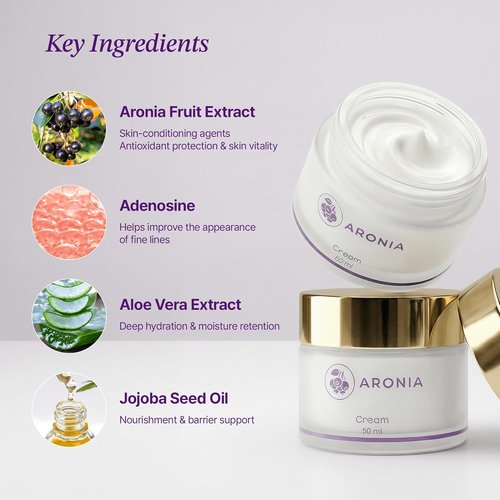 Regine Switzerland Aronia Extract Day & Night Cream - Antioxidant Hydrating Moisturizer for Face & Neck, 1.76 oz