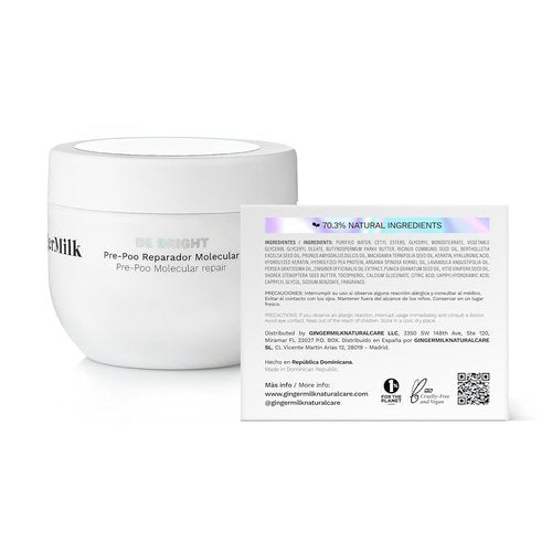 Ginger Milk Pre-Shampoo Treatment - Nourishes Dry, Damaged Hair | Reduces Breakage & Frizz | 8 OZ / 240 ML