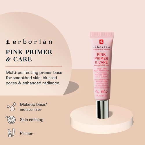 Erborian Pink Primer & Care - Multifunctional Pore-Blurring Cream & Hydrating Makeup Base