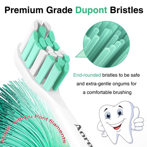 Aoremon Toothbrush Replacement Heads for Philips Sonicare Replacement Heads - Standard Toothbrush Head Compatible with Most Phillips Sonicare Click-on Electric Toothbrushes