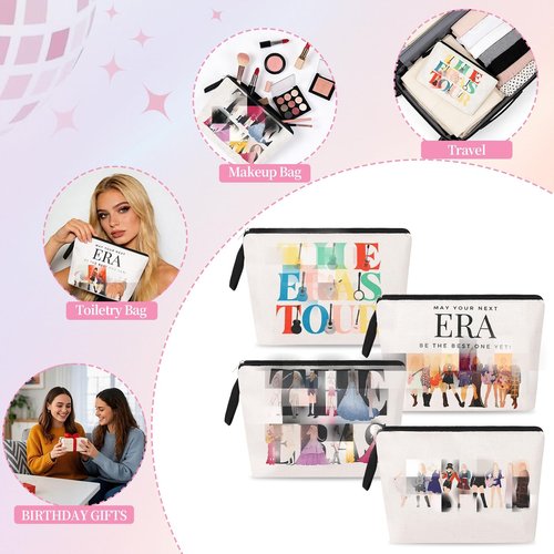 CAONIDADAYE Singer fans Gifts Set with Makeup Bag Durable Cosmetic Bag, Musical Lyrics Fans Gift Makeup Zipper Pouch Bag For Women (4)