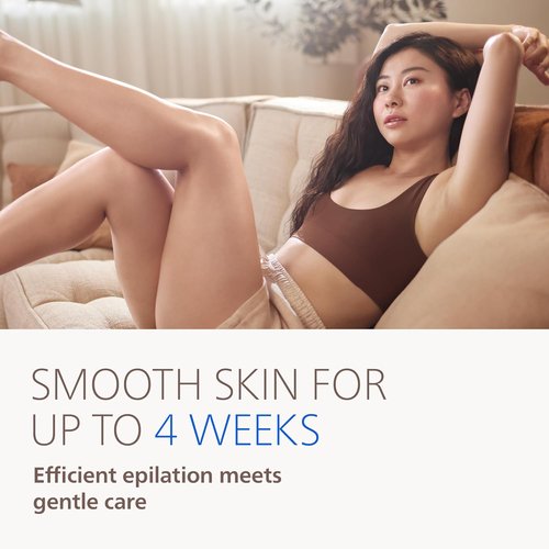 Philips Epilator Series 8000 - Cordless Wet & Dry Hair Removal Device with ProGuide & 3 Accessories | 60 Min Runtime