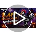 6.4FT Inflatable Skeleton Rooster Halloween Yard Decoration with LED Lights