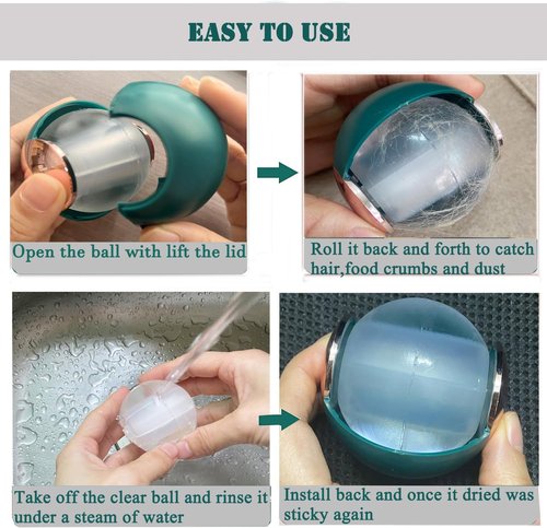 MUEDRT Reusable Gel Lint Roller - Portable Pet Hair Remover for Clothes | Washable & Travel-Friendly