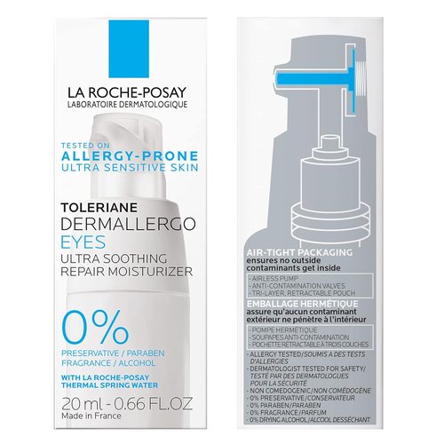 La Roche-Posay Toleriane Eye Cream - Soothing Repair Moisturizer for Sensitive Skin | Fragrance-Free, Allergy Tested