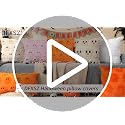 Halloween Pillow Covers 20x20 Inch Set of 2 White Skeletal Decor Plush Faux Fur