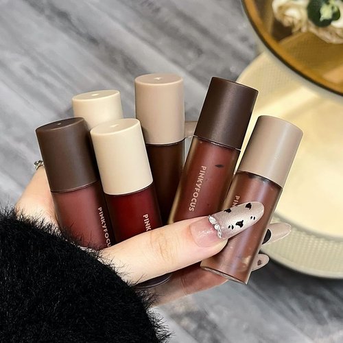 Skiennix 6-Piece Matte Lip Gloss Set - Velvet Finish, Long-Lasting Autumn/Winter Collection