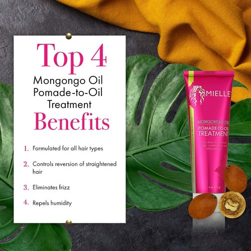 Mielle Organics Mongongo Oil Treatment - Nourishing Pomade-to-Oil, 4 Ounces