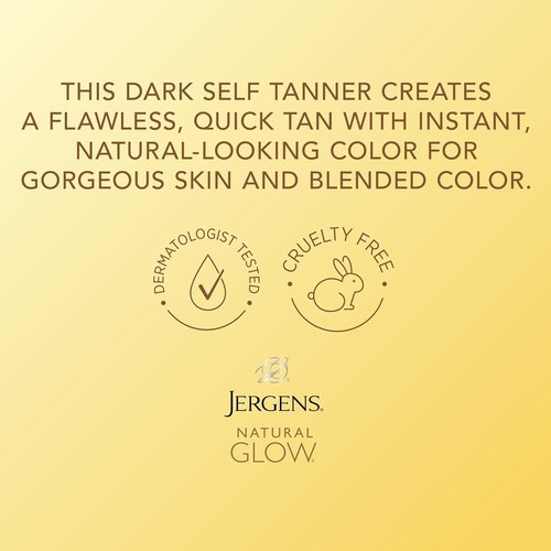 Jergens Natural Glow Sunless Tanning Mousse - Deep Bronze 6oz with Applicator Mitt for Flawless Tan