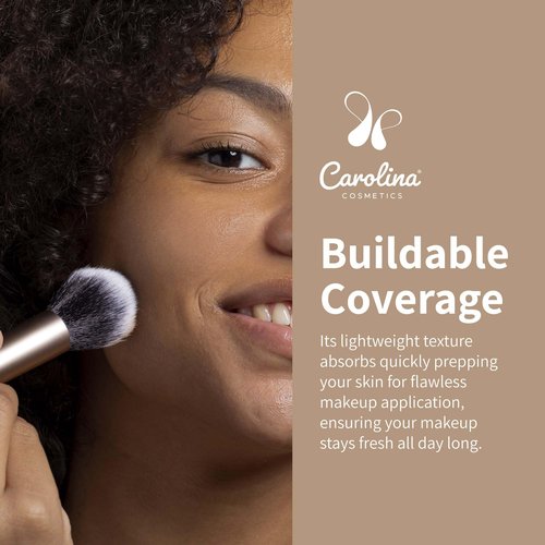 Carolina Cosmetics - Foundation in Cocoa Shade Plant-Based - Hydrating, Pore-Minimizing & Buildable Coverage - Vegan, Non-GMO, Paraben-Free - 1oz