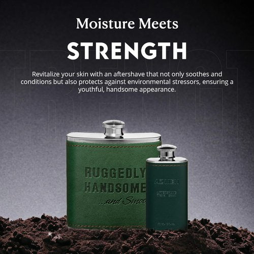 Ruggedly Handsome Aftershave - Soothing Men's Face Moisturizer with Menthol | 240ml Travel Pack - Reduces Lines & Wrinkles