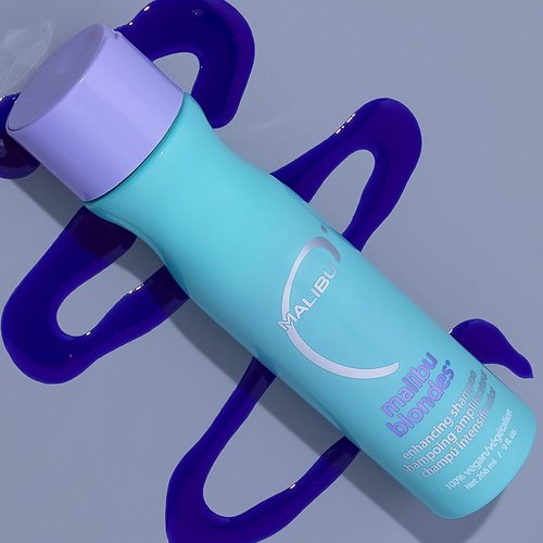 Malibu C Blondes Enhancing Shampoo - Sulfate-Free Purple Formula for Brighter Highlights - Moisturizing Hair Care