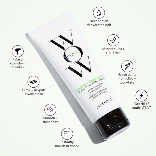 COLOR WOW One Minute Transformation - Instant Frizz Fix Styling Cream | Nourishing Avocado Oil & Omega 3s for Silky Smooth Hair