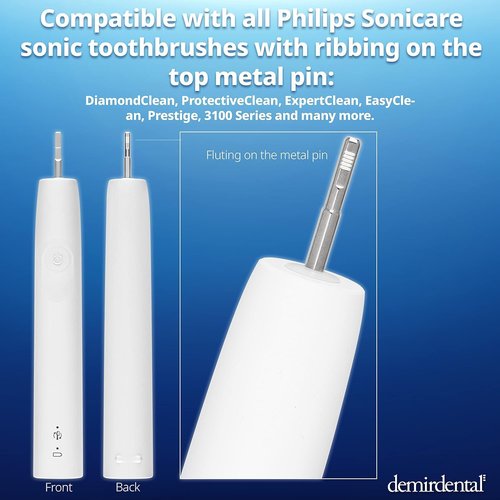 Toothbrush Heads Mini Sensitive Compatible with Philips Sonicare Toothbrush Heads - Soft & Small Replacement Heads for Sensitive Teeth - Gentle Brush Heads - White - Replaces HX6088-8 Pack