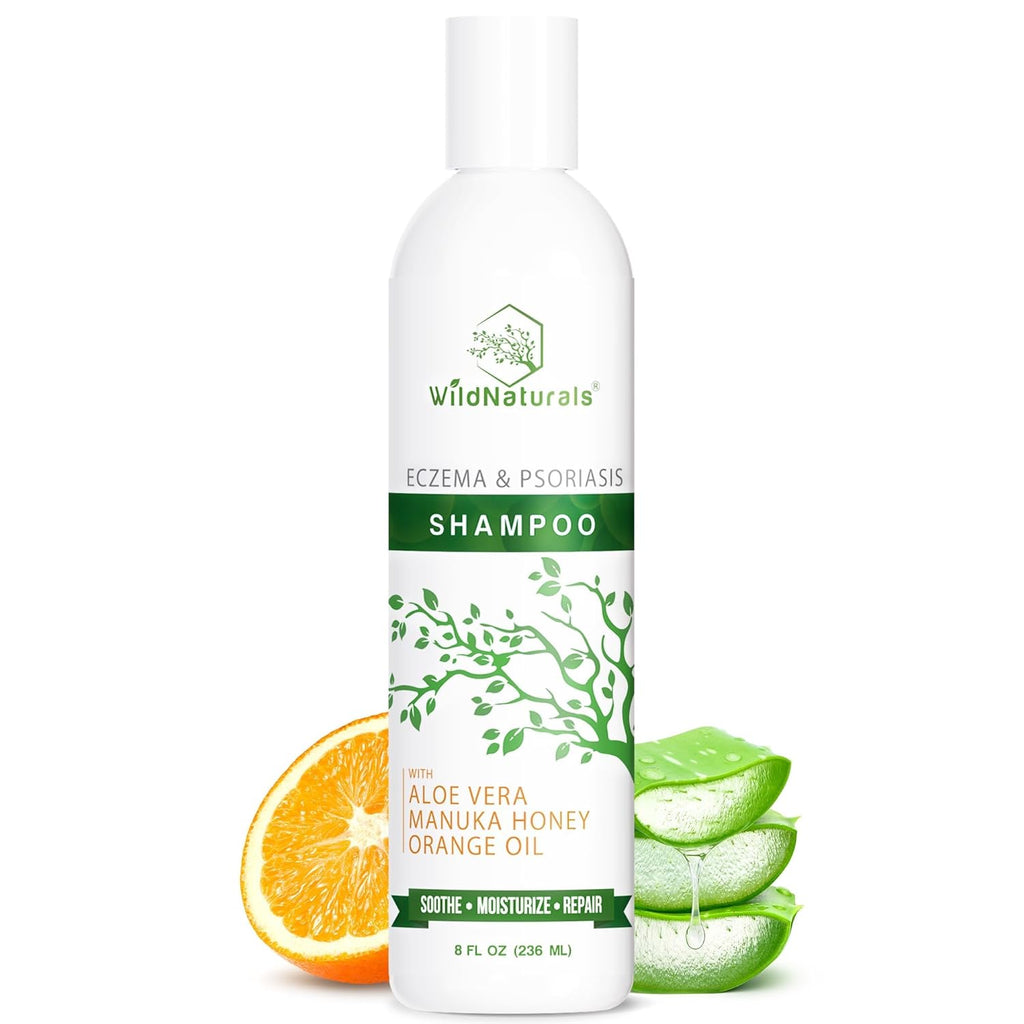 Wild Naturals Eczema & Psoriasis Shampoo - Anti-Dandruff Relief for Itchy Scalp | Hypoallergenic & Fragrance-Free