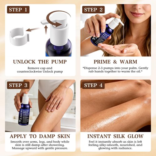 Desert Silk Body Firming Oil for Women – Dual-Phase Technology for Instant After-Shower Absorption, 72H Glow & Firming Moisturizing Formula with 6 Botanical Oils, 3% Cactus Fruit & HA (3.38 fl oz)