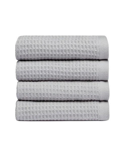 Cozy Earth Waffle Washcloths - 60% Cotton 40% Viscose from Bamboo Washcloths 13 x 13 Inches - Soft & Absorbent Terry, Reversible Mini Textured Waffle & Weave Pattern - 4 Pack