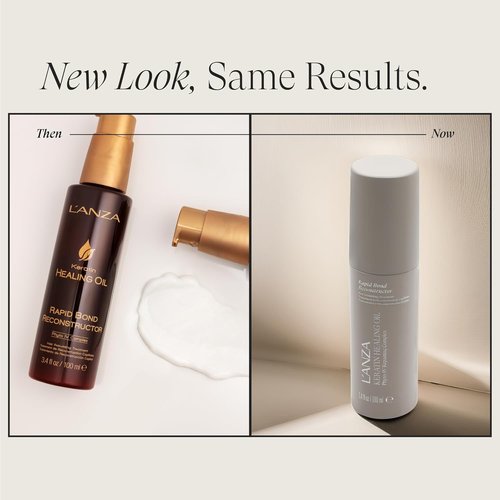 L'ANZA Rapid Bond Reconstructor - Keratin Healing Oil Treatment for Damaged Hair | Vegan Split End Repair Serum (3.1 Fl Oz)
