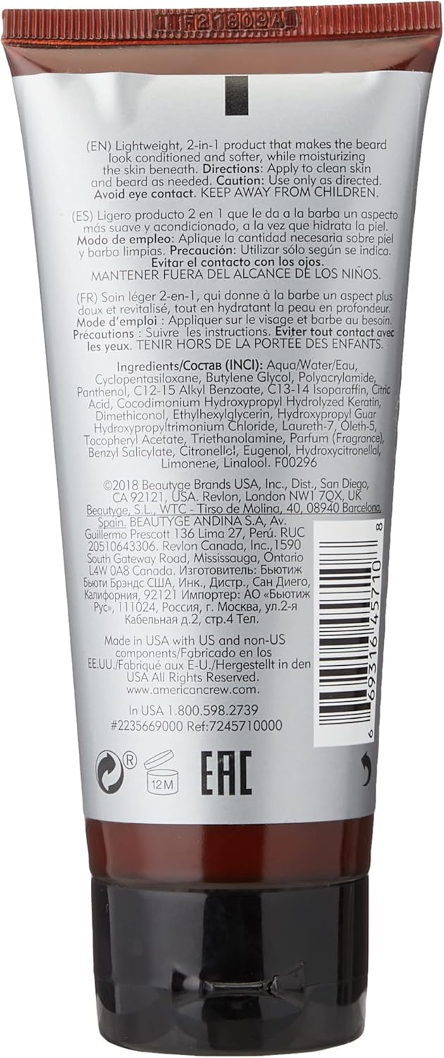 American Crew Shaving Moisturizer & Beard Conditioner - Hydrating Formula, 3.4 Ounce