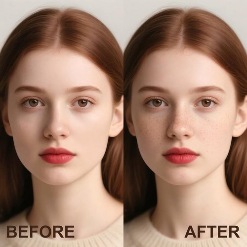 Freckle Pen - Natural Lifelike Fake Freckles | Waterproof & Long-Lasting Soft Dot Spot Pen (Light Brown)