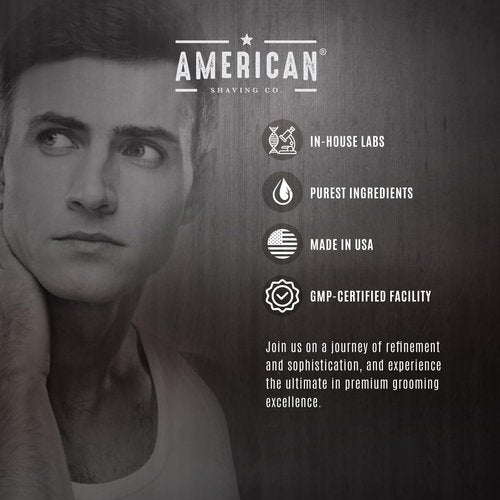 American Shaving Co. Sandalwood Shaving Cream For Men 8 Oz, Made in USA, Easy Application, Quality Potent Ingredients, Long-Lasting, Non-GMO, GMP Certified, Cruelty-Free Products