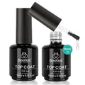 beetles Gel Polish 2Pcs 15ml No Wipe Top Coat Gel Nail Polish High Gloss Shiny Long-Lasting Clear Gel Top Coat, Soak Off Nail Lamp, Spring Nails Home DIY Manicure and Nail Salon Gifts for Women