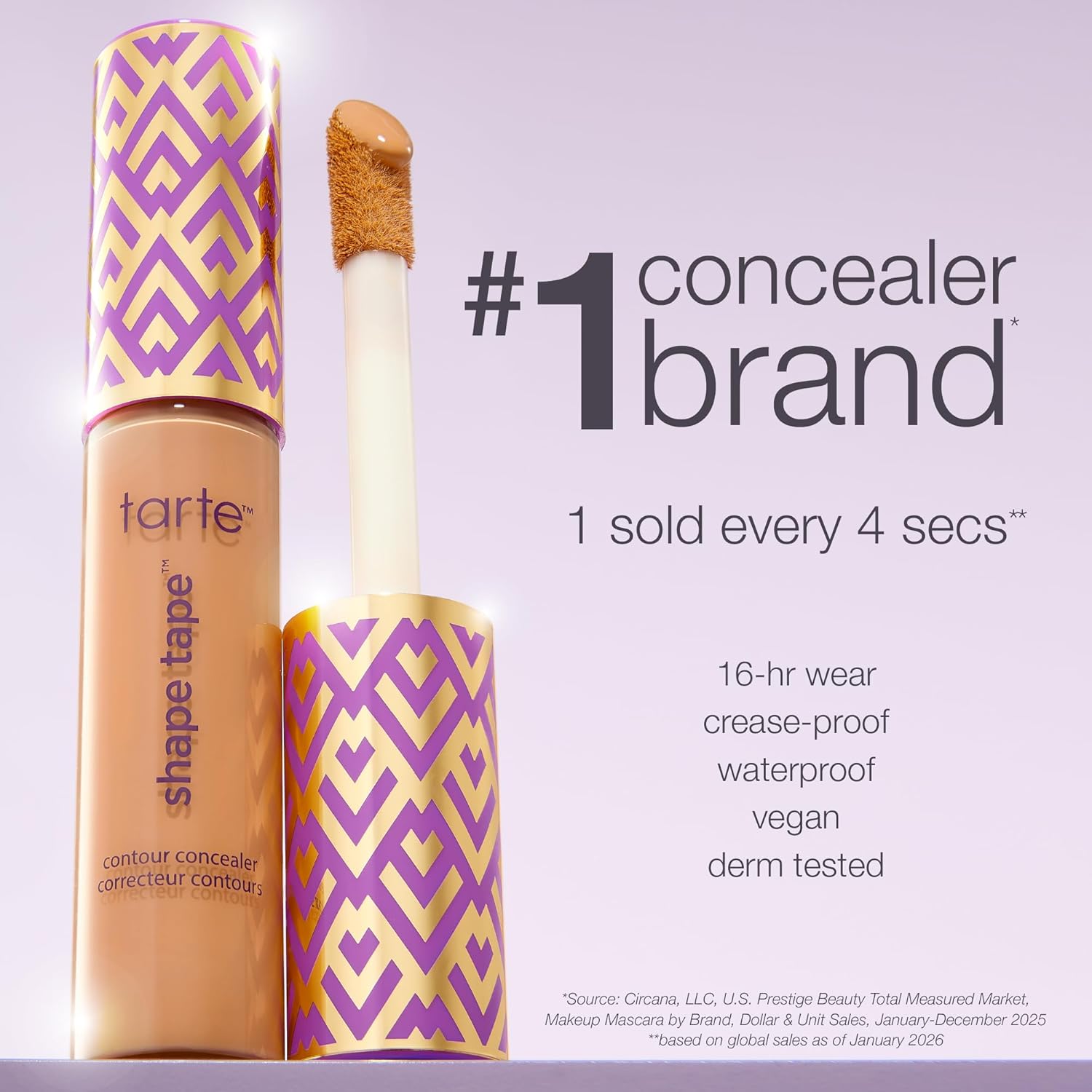 Tarte Shape Tape Concealer - Full-Coverage, Creaseless Soft Matte Finish, Brightening, 16hr Longwear, Vegan & Cruelty-Free