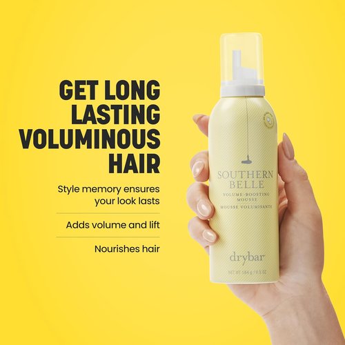 Drybar Southern Belle Volume-Boosting Mousse | Frizz Control & Shine for Long-Lasting Body & Style