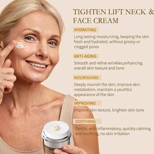Regine Switzerland Neck Firming Cream - Deep Hydration Anti-Aging Moisturizer with Retinol & Collagen | 1.7 Fl Oz