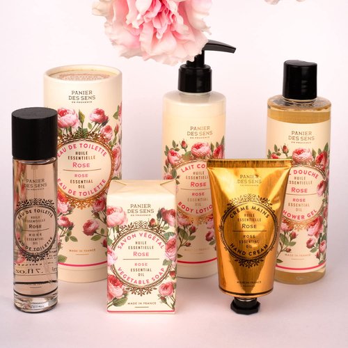 Panier des Sens - Rose Hand & Body Lotion for Dry Skin - Hydrating Cream with Shea Butter & Olive Oil - 8.45 Fl Oz