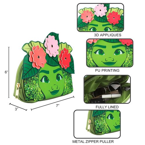 Bioworld Moana Te Fiti Green 6" Domed Cosmetic Case