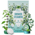 W&E Choice Shower Steamers 18 Counts- Christmas Gifts for Women, Shower Bombs Individual Package, Eucalyptus Mint Essential Oils for Daily Relaxation & Stress Relief, Gift for Women, Mom, Wife