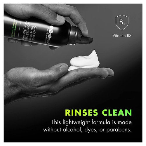 Gillette Labs Quick Rinse Lightweight Shave Foam for Men, Shaving Foam that Helps Protect the Skin, 8.1 OZ
