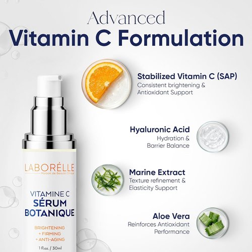 Skiennix Vitamin C Serum - Brightening & Hydrating Face Treatment with Vitamin E & Ferulic Acid (1 fl oz)