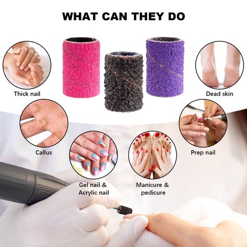 Sanding Bands for Nail Drill Sanding Bands Nail Drill Bits 210 Pcs Sanding Bands 3pcs Cuticle Drill Bits for Nails with 3/32" Mandrel Bit Boxed for Electric Nail Drill Nail Prep Tool