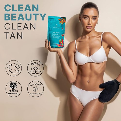 Skiennix Tanning Lotion Kit - Organic Self Tanner for Face & Body | Non-Toxic Gradual Tan, USA Made