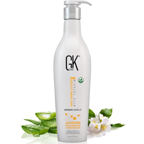 GK HAIR Shield Conditioner 22 Fl Oz – UV Protection for Color Hair, Aloe Vera & Argan Infused, Sulfate and Paraben Free, Repairs Damage, Boosts Shine, Hydrating & Vegan