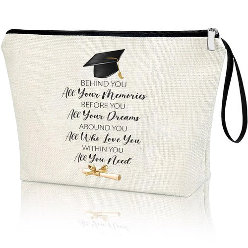 APAKUTA 2026 Graduation Gift for Her- Graduation Personalised Gift Keepsake, Class of 2026 Gift for Graduates Zipper Organize Makeup Bag Travel Cosmetic Pouch