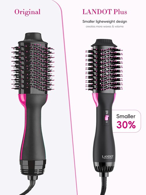 Skiennix Hair Blow Dryer Brush - Fast Drying Volumizing Hot Air Brush | 60mm Oval Barrel for Salon-Quality Blowouts at Home