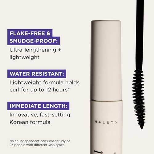 HALEYS Re-veal Lash Extension Mascara - Lengthening & Curling Black Formula for Fuller, Defined Lashes